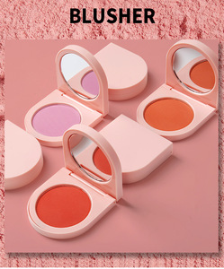 Paleta de Rubor Vegano en Polvo Compacto, Resistente al Agua, Color Rosa y Blanco, Personalizable con Etiqueta Privada, Venta al Por Mayor de Fábrica OEM - Product Image 1
