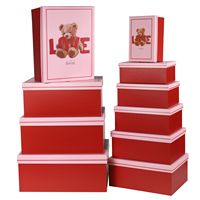 Boîte à fleurs rectangulaire de haute qualité, 10 pièces/ensemble, boîte cadeau, organisateur de rangement, boîte d'emballage