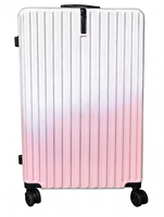 Ensemble de bagages à logo personnalisé dégradé, 3 pièces, valises à roulettes en ABS PC, 20 24 28, rayées, vente directe usine OEM