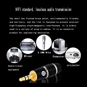 RASANTEK OEM ODM позолоченный 3,5 мм TR стерео штекер латунный 3,5 мм наушники HIFI 3,5 мм моно разъем аудио - Product Image 6