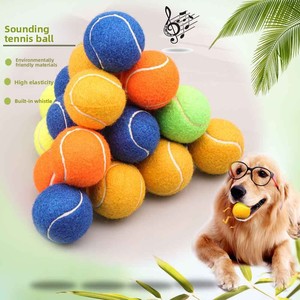 Balle d'entraînement sonore en gel de silicone élastique pour chien, résistante aux morsures, pour le nettoyage des dents, jouet de mastication et d'amusement de petite taille - Product Image 1