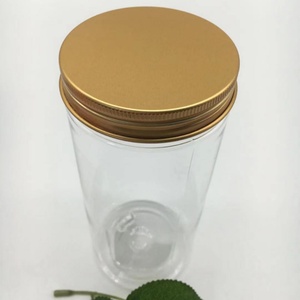 Bocaux de rangement en plastique PET transparents de 50 ml, 100 ml, 120 ml, 200 ml, 250 ml, 500 ml avec couvercle doré - Product Image 5