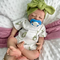 Weinende Silikon-Reborn-Babypuppe mit Stirnfalten, 2,6 kg, Gewichtete Jungenpuppe, Requisitenpuppe für Babyszenen