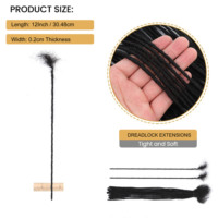 Trecce nere capelli umani 0.2 naturali trecce capelli umani extension capelli umani africano Dreadlocks extension