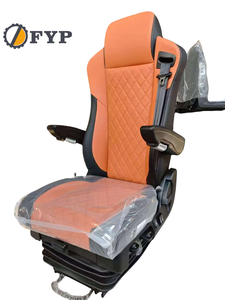 مقعد سائق شاحنة هوائي مُعدَّل بنظام تعليق هوائي ووسادة هوائية من الجلد عالي الجودة من مورد مصنع صيني - Product Image 6