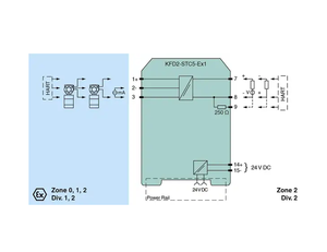P+F อุปกรณ์กั้นสัญญาณแบบแยกส่วนรุ่นดั้งเดิม KFD2-STC5-Ex1 แหล่งจ่ายไฟอัจฉริยะที่มีความปลอดภัยภายใน - Product Image 2