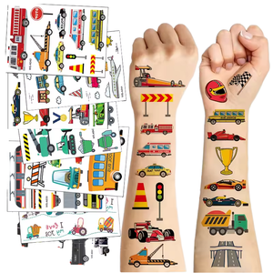 Adesivi personalizzati per tatuaggi temporanei per bambini adesivi impermeabili per il trasferimento dell'acqua dei cartoni animati - Product Image 1