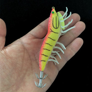 Commercio all'ingrosso 8 pz/set 11.5cm 21g Squid Jig 3.5 # gamberetti artificiali esche da <span class=keywords><strong>pesca</strong></span> calamari Jig ganci <span class=keywords><strong>con</strong></span> piedi morbidi luminosi esche - Product Image 4