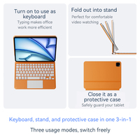 Étui de clavier magique en alliage d'aluminium OEM/ODM pour iPad Pro 11 M4/M5 avec fermeture magnétique et fonction de mise en veille automatique