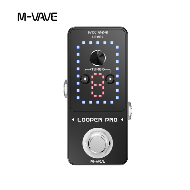 M-VAVE LEKATO Guitar Effect Pedal Looper 9 Loops 40 Minutes Recording Time Loop Station with Tuner Overdub Guitar Looper Musical