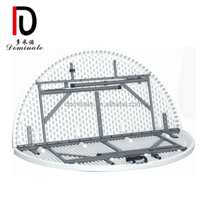 Mesa de banquete de boda plegable de plástico redondo blanco mesas plegables al aire libre para eventos - Product Image 3