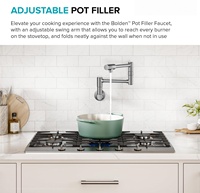 Robinet de cuisine mural pliable en acier inoxydable 304, robinets doseurs classiques et modernes pour cuisinière, évier de préparation, hôtel, usage domestique, vente en gros