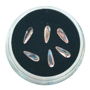 Gemmes dentaires en cristal de haute qualité - 6 cristaux SWARO en forme de goutte d'eau, parfaits pour les soirées masquées. - Product Image 3