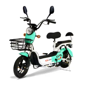 En popüler yetişkinler 350W 48V elektrikli Scooter Moped üretici yol yasal E bisiklet sepet ile iki koltuk elektrikli bisiklet