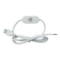 Câble interrupteur tactile USB DC5V 2A 1,5M avec contrôleur de gradation USB 2.0A vers sortie 2 fils pour bande LED monocanal