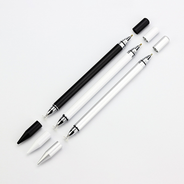3 in 1 Dual-Tip Stylus for Universal Touch Screens Aieach Interchangeable Pen Tips Dual Headed Stylus Pen Durable