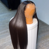 Perruques Lace Front 13x6 en cheveux humains bruts 100% naturels, double densité, ultra-lisses, pour femmes noires, et perruques en cheveux indiens vierges bruts ondulés