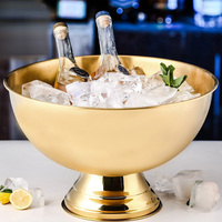 Seau à glace de banquet de qualité supérieure en acier inoxydable personnalisé bol à glace à champagne seau à glace de bar