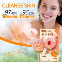 Bombe de bain effervescente SADOER Orange Bubble Stick 75g, Barre de spa réutilisable pour bain moussant, Marque privée OEM Faible MOQ
