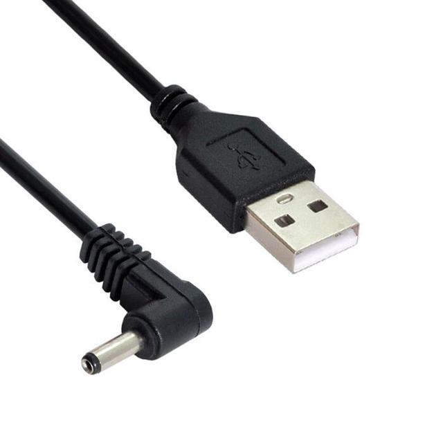 High Quality USB 2.0 Male to 3.5mm 1.35mm DC Power Plug Barrel 5v Right Angled 90 Degree Cable 100cm for Computer