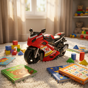 Modelo de Motocicleta de Carreras de Juguete de Plástico a Escala 1:16 para Niños, Sin Necesidad de Batería - Product Image 4