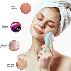 Cepillo Limpiador Facial Eléctrico Recargable de Silicona para Piel Delicada, Máquina Limpiadora de Poros, Cepillo Facial de Hielo para Uso Doméstico - Product Image 4