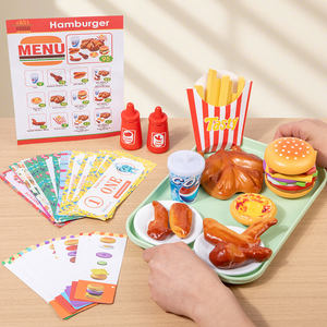 Juego de Comida de Madera para Niños, Hamburguesas, Papas Fritas, Pollo Frito, Accesorios de Cocina - Product Image 5