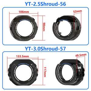 Couvre-phare LED carré de 2,5 pouces et 3 pouces, lentille bi-xénon, guide de lumière 5D, œil d'ange intégré, couvre-phare décoratif en plastique - Product Image 4