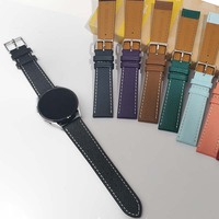 Bracelet de montre intelligent en cuir de veau italien, nouvelle tendance, dernier design, vente chaude, avec boucle en acier inoxydable pour montre