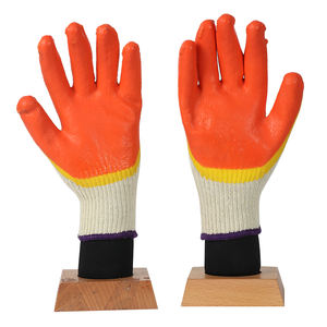 الجملة السلس اللاتكس المغلفة قفازات عمل من القطن الطبيعي المطاط المغلفة قفازات لليدين القطن بطانة - Product Image 6