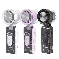 Ventilateur portable USB pliable haute vitesse 2026, mini-ventilateur de poche en plastique, refroidissement par semi-conducteurs, usage domestique, interface tactile en anglais