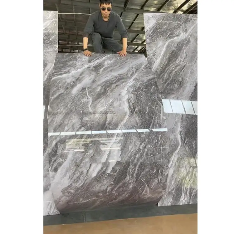 Panel dinding serat bambu modern dekorasi dinding pvc untuk ruang tamu