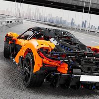 STOCK T5051 MOC Technique 1:6 Voiture de sport en plastique ABS orange, blocs de construction, modèle à assembler, jouets unisexes, ensemble cadeau de Noël