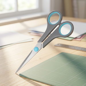 Wholesale Price Multi-Purpose PaperScissors Stainless Steel Smooth Edge Soft Grip Handle Custom Color DIY Cutting Tool - Product Image 2