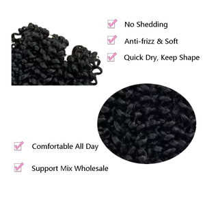 20 Inch 3D <b>Bohemian</b> Twist Synthetic <b>Hair</b> Long Small Curly Crochet Braids for African American Hairstyle Wholesale - Product Image 4