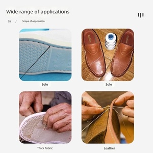 Nouvel ensemble d'outils de réparation de chaussures avec <span class=keywords><strong>aiguille</strong></span> à crochet et poinçon de cordonnier à manche en bois, style bohème vintage fait main - Product Image 4