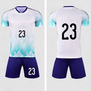 ชุดเสื้อฟุตบอลสำหรับฝึกซ้อมฤดูร้อนปี 2025 สำหรับผู้ใหญ่ เนื้อผ้านุ่มระบายอากาศได้ดี แห้งเร็ว พิมพ์ลายแบบรีดร้อนสำหรับทีม - Product Image 1