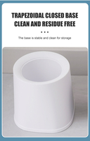 Commode toilette nettoyant ensemble ménage rond blanc Style Simple aluminium/plastique indépendamment suspendu brosse de toilette