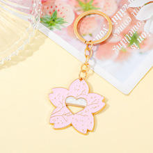 พวงกุญแจแฟชั่นกันน้ำ ดีไซน์เกาหลีใหม่ ดีไซน์เฉพาะตัว อเนกประสงค์ ลายดอกซากุระ ทำจากโลหะผสมสังกะสี สำหรับขายส่ง - Product Image 4