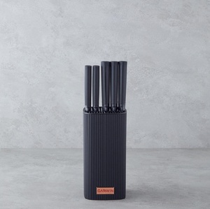 <span class=keywords><strong>Karaca</strong></span> Massimo Premium Juego de Cuchillos de Cocina Antracita de 6 Piezas Incluye Cuchillo y Bloque de Chef - Product Image 1