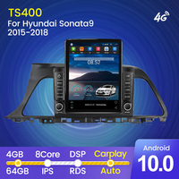 MEKEDE Android 10 4 + 64GB IPS 2.5D écran lecteur stéréo de voiture pour Hyundai Sonata9 2015-2018 GPS BT écran partagé lecteur dvd