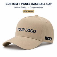 Casquette de baseball 5 panneaux personnalisée OEM de haute qualité, broderie 3D, logo, chapeau de golf réglable, chapeau de sport d'extérieur unisexe courant