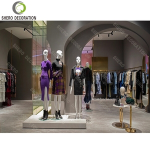 Clothing Shop Interior Design Custom Metal Clothing Display Rack Stand for Clothes Modern Clothing Store Furniture - Product Image 1
