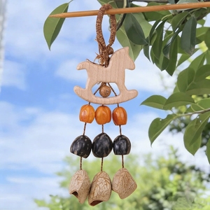 Wholesale Vintage Natural Fruit Shell <b>Wind</b> Bell Multiple Style Handcrafted Bodhi Beads Rearview Mirror Hanging Decor - Product Image 6