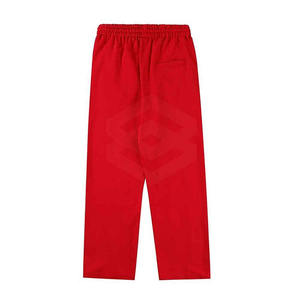 Custom Trousers High Quality Heavyweight Cotton Fleece Retro Side Stripe Streetwear <b>Mens</b> Straight Leg Sweatpants - Product Image 2