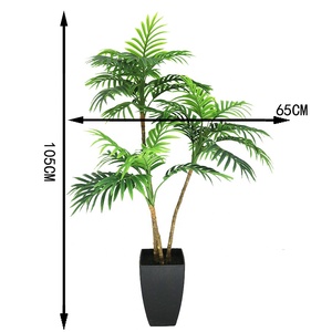 <span class=keywords><strong>Mini</strong></span> <span class=keywords><strong>palmier</strong></span> artificiel de 105 cm <span class=keywords><strong>en</strong></span> <span class=keywords><strong>pot</strong></span> avec 42 feuilles, plante tropicale réaliste pour la décoration de la maison, du bureau, de l'hôtel, du restaurant - Product Image 6