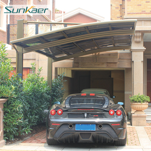 Abri de jardin en métal et aluminium Sunkaer pour vélos et voitures, abri de voiture extérieur, auvent imperméable - Product Image 4