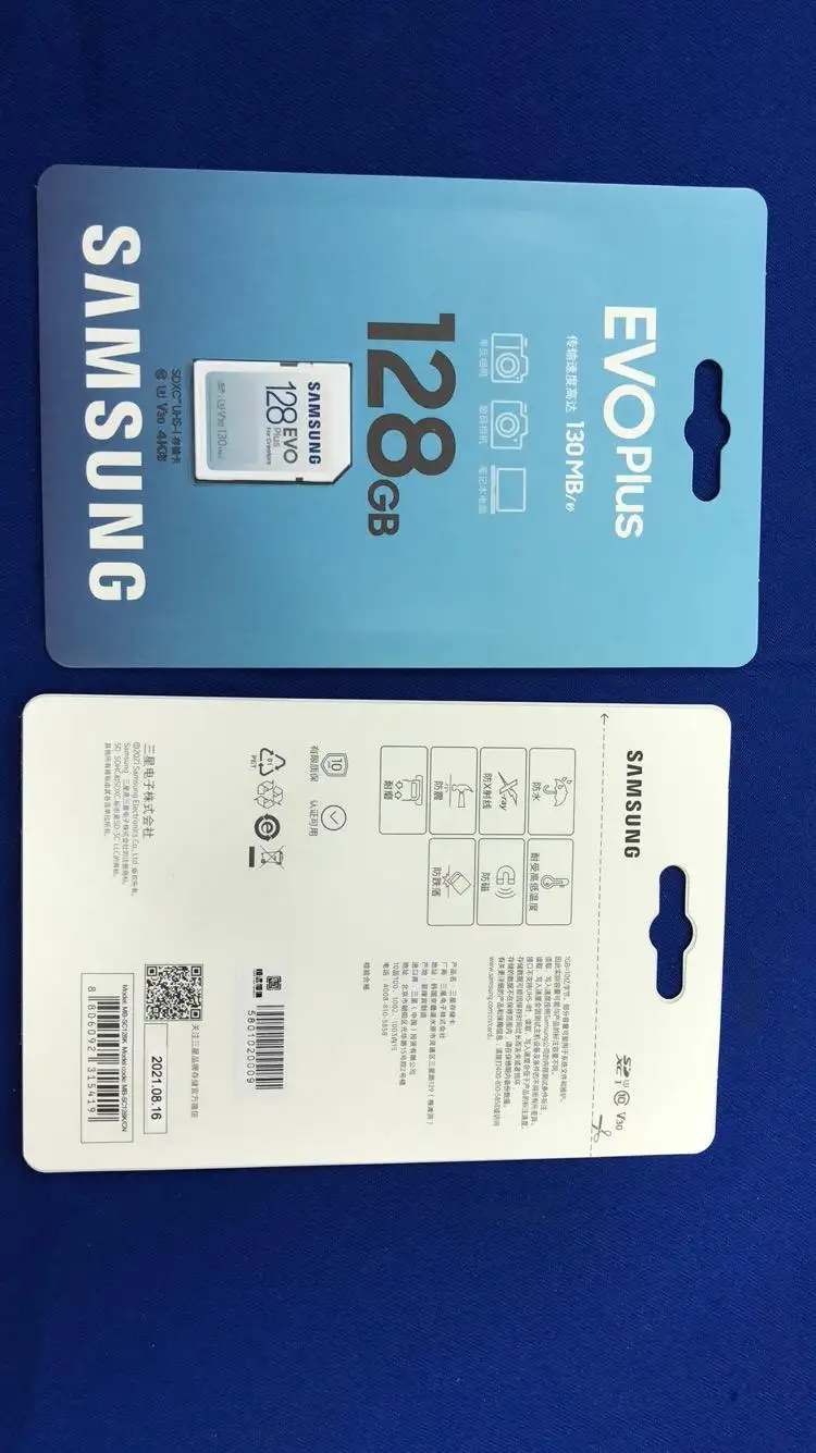 Original SAMSUNG EVO Plus tarjeta de memoria 64GB Flash 128GB hasta 130 MB/S tarjeta SD de Alta Velocidad 32GB 256GB vídeo Full HD para cámara