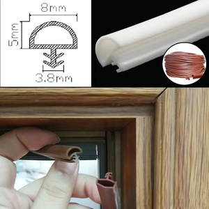 <strong>Wooden</strong> <strong>Door</strong> Dust-proof Slot Type Seal Sliding Wardrobe <strong>Door</strong> Rubber Sealing PVC <strong>Strip</strong> for <strong>Door</strong> and Window Silicone Plastic <strong>Strip</strong> - Product Image 5