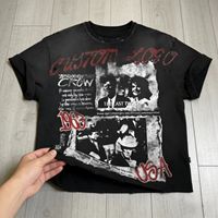 T-shirt personnalisé pour homme, style streetwear rétro, en coton délavé à l'acide, coupe ample et oversize, manches courtes, avec logo imprimé DTG